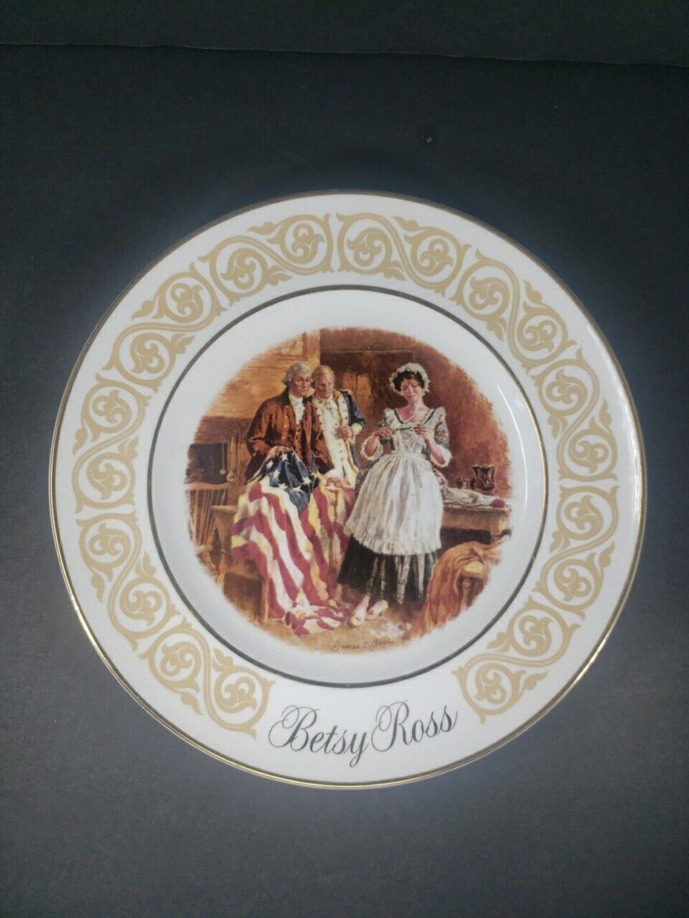 Betsy Ross Avon Enoch Wedgewood Collector Plate 1973 Congress Stars and Stripes